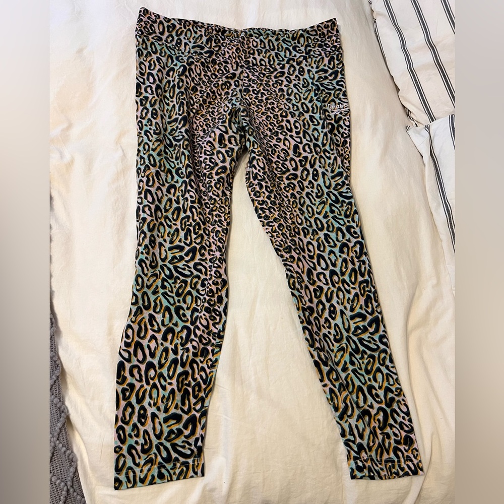 Reebok High-Rise Leopard Leggings XL